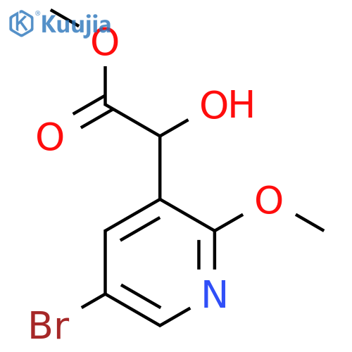 methyl 2-(5-bromo-2-methoxypyridin-3-yl)-2-hydroxyacetate structure