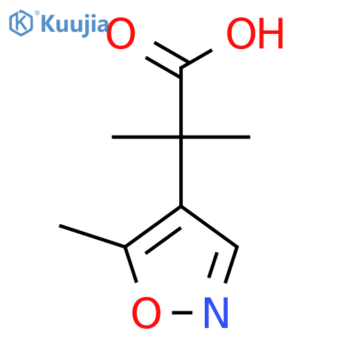 2-methyl-2-(5-methyl-1,2-oxazol-4-yl)propanoic acid structure