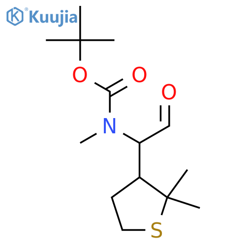 tert-butyl N-1-(2,2-dimethylthiolan-3-yl)-2-oxoethyl-N-methylcarbamate structure