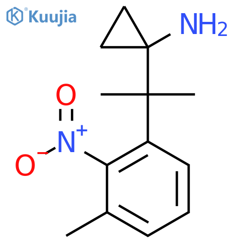 1-2-(3-methyl-2-nitrophenyl)propan-2-ylcyclopropan-1-amine structure