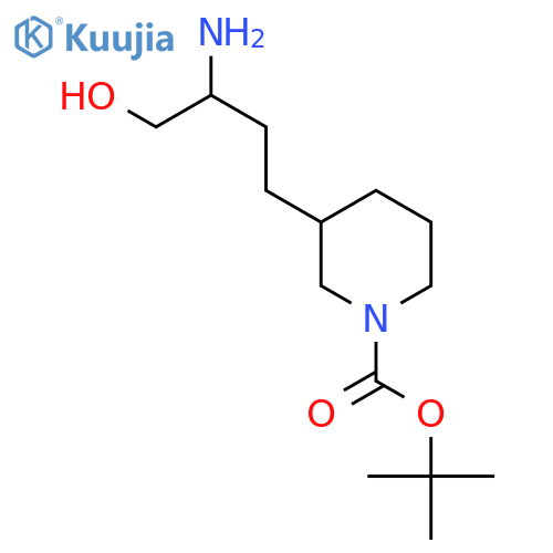 tert-butyl 3-(3-amino-4-hydroxybutyl)piperidine-1-carboxylate structure
