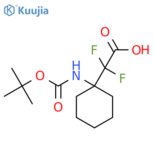 2-(1-{(tert-butoxy)carbonylamino}cyclohexyl)-2,2-difluoroacetic acid structure