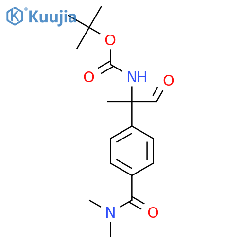 tert-butyl N-{2-4-(dimethylcarbamoyl)phenyl-1-oxopropan-2-yl}carbamate structure