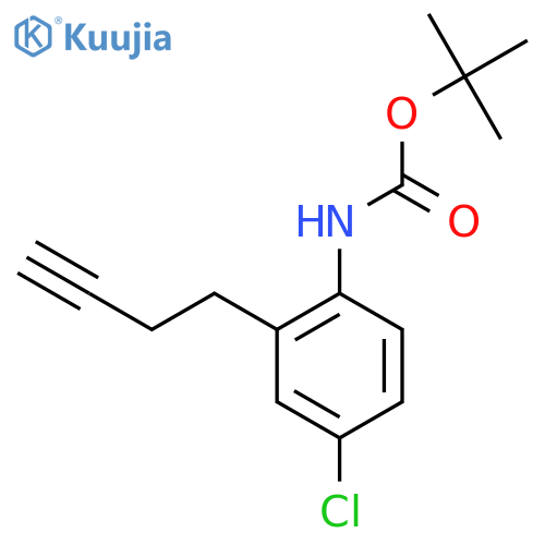 tert-butyl N-2-(but-3-yn-1-yl)-4-chlorophenylcarbamate structure