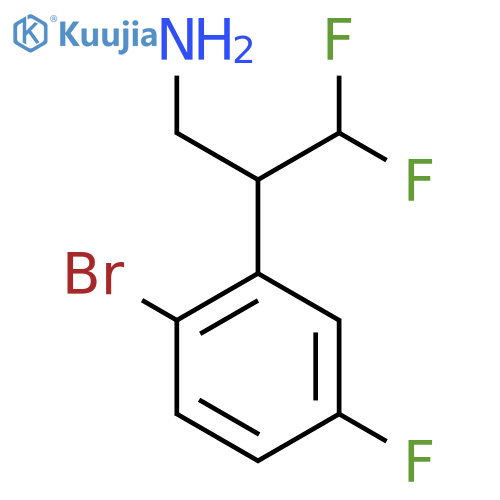 2-(2-bromo-5-fluorophenyl)-3,3-difluoropropan-1-amine structure