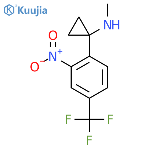 N-methyl-1-2-nitro-4-(trifluoromethyl)phenylcyclopropan-1-amine structure
