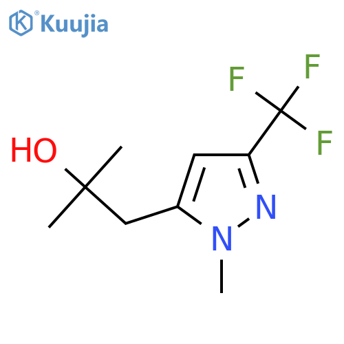 2-methyl-1-1-methyl-3-(trifluoromethyl)-1H-pyrazol-5-ylpropan-2-ol structure
