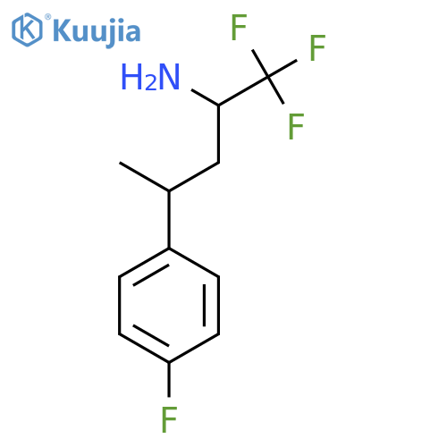 1,1,1-trifluoro-4-(4-fluorophenyl)pentan-2-amine structure