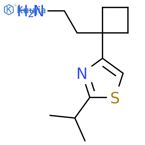 2-{1-2-(propan-2-yl)-1,3-thiazol-4-ylcyclobutyl}ethan-1-amine structure