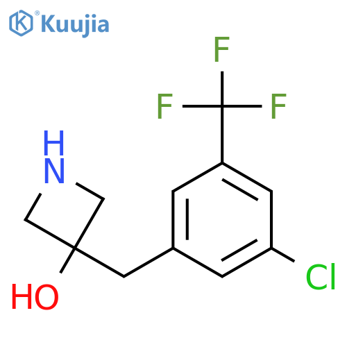 3-{3-chloro-5-(trifluoromethyl)phenylmethyl}azetidin-3-ol structure