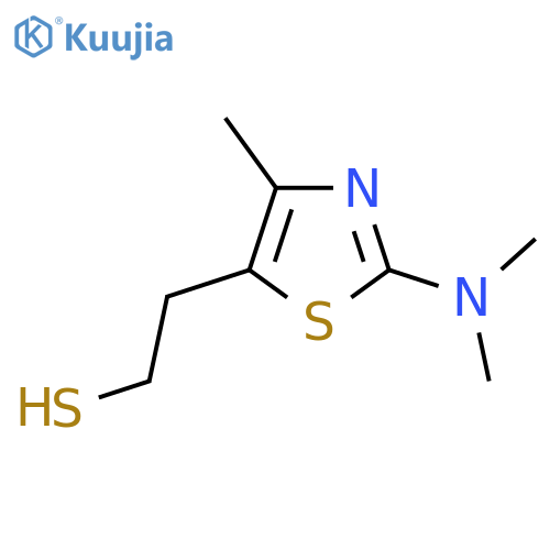 2-2-(dimethylamino)-4-methyl-1,3-thiazol-5-ylethane-1-thiol structure
