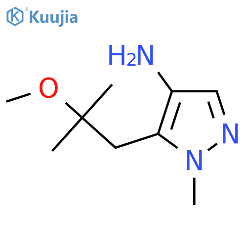 5-(2-methoxy-2-methylpropyl)-1-methyl-1H-pyrazol-4-amine structure