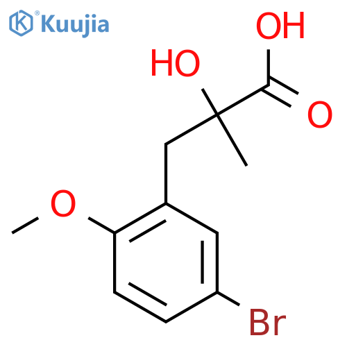3-(5-bromo-2-methoxyphenyl)-2-hydroxy-2-methylpropanoic acid structure