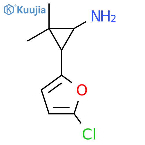 3-(5-chlorofuran-2-yl)-2,2-dimethylcyclopropan-1-amine structure