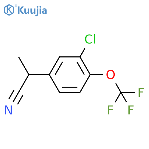 2-3-chloro-4-(trifluoromethoxy)phenylpropanenitrile structure