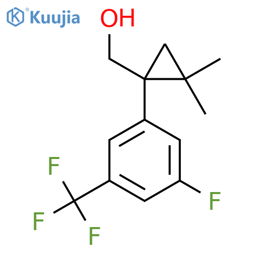 {1-3-fluoro-5-(trifluoromethyl)phenyl-2,2-dimethylcyclopropyl}methanol structure
