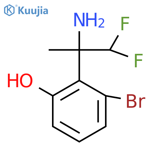2-(2-amino-1,1-difluoropropan-2-yl)-3-bromophenol structure
