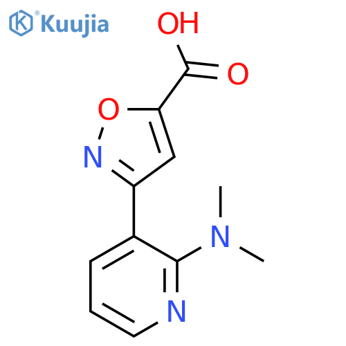 3-2-(dimethylamino)pyridin-3-yl-1,2-oxazole-5-carboxylic acid structure