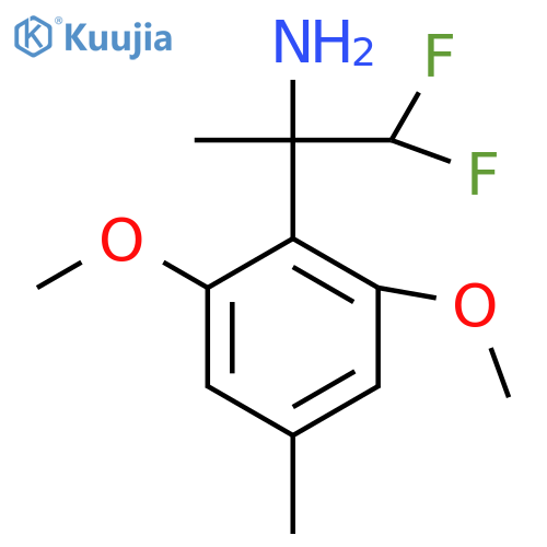 2-(2,6-dimethoxy-4-methylphenyl)-1,1-difluoropropan-2-amine structure