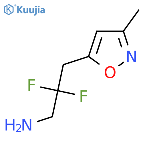2,2-difluoro-3-(3-methyl-1,2-oxazol-5-yl)propan-1-amine structure