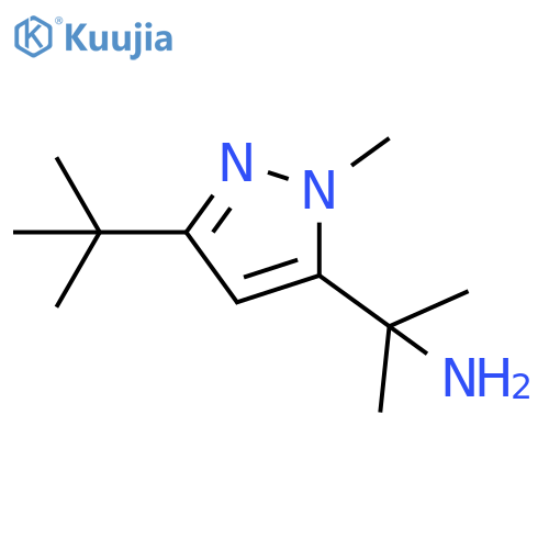 2-(3-tert-butyl-1-methyl-1H-pyrazol-5-yl)propan-2-amine structure