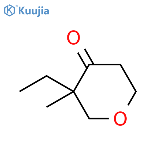 3-ethyl-3-methyloxan-4-one structure