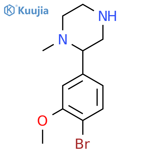 2-(4-bromo-3-methoxyphenyl)-1-methylpiperazine structure