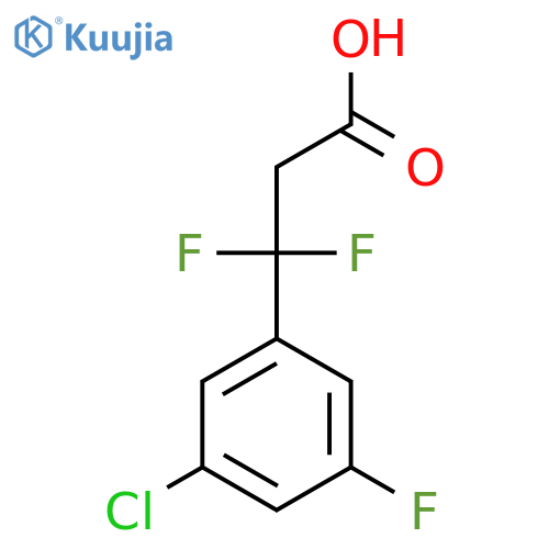 3-(3-chloro-5-fluorophenyl)-3,3-difluoropropanoic acid structure