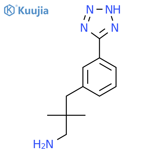 2,2-dimethyl-3-3-(1H-1,2,3,4-tetrazol-5-yl)phenylpropan-1-amine structure