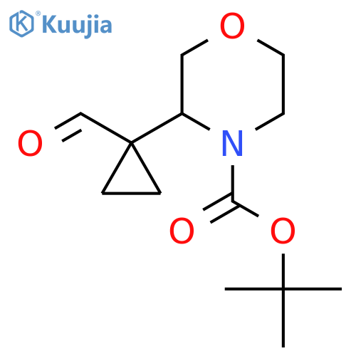 tert-butyl 3-(1-formylcyclopropyl)morpholine-4-carboxylate structure
