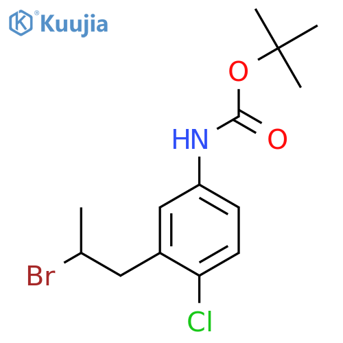 tert-butyl N-3-(2-bromopropyl)-4-chlorophenylcarbamate structure