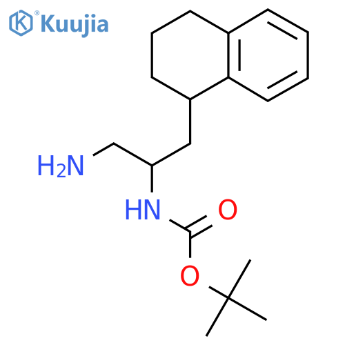 tert-butyl N-1-amino-3-(1,2,3,4-tetrahydronaphthalen-1-yl)propan-2-ylcarbamate structure