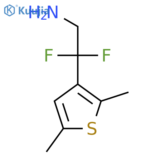 2-(2,5-dimethylthiophen-3-yl)-2,2-difluoroethan-1-amine structure
