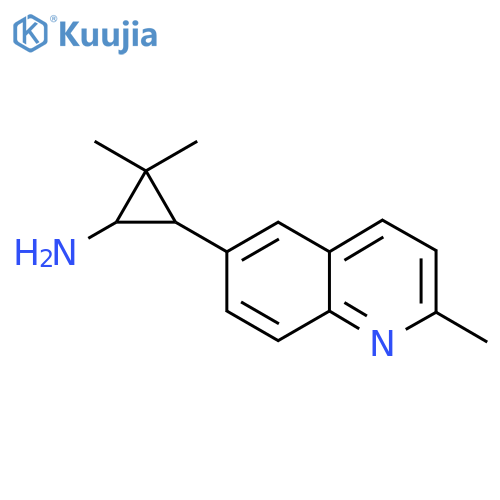2,2-dimethyl-3-(2-methylquinolin-6-yl)cyclopropan-1-amine structure