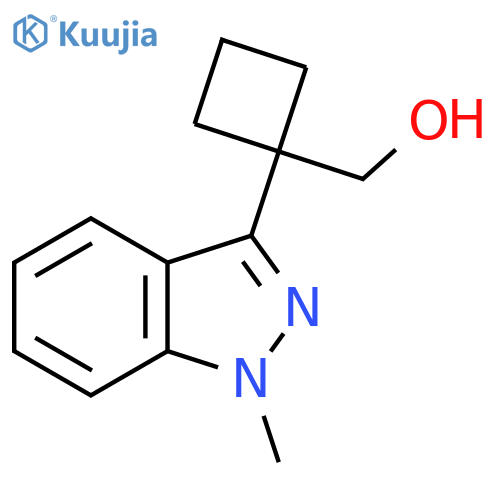1-(1-methyl-1H-indazol-3-yl)cyclobutylmethanol structure