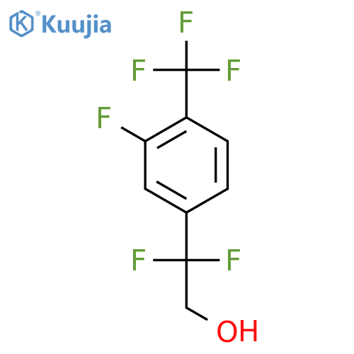 2,2-difluoro-2-3-fluoro-4-(trifluoromethyl)phenylethan-1-ol structure