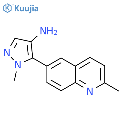 1-methyl-5-(2-methylquinolin-6-yl)-1H-pyrazol-4-amine structure