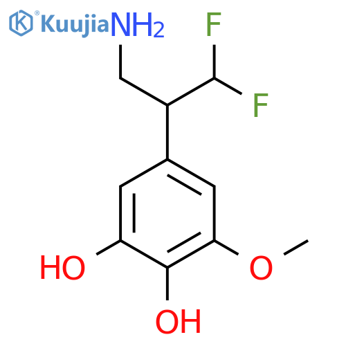 5-(3-amino-1,1-difluoropropan-2-yl)-3-methoxybenzene-1,2-diol structure