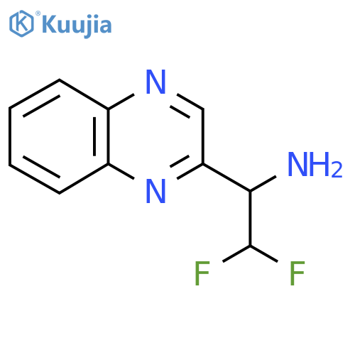 2,2-difluoro-1-(quinoxalin-2-yl)ethan-1-amine structure