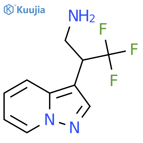 3,3,3-trifluoro-2-{pyrazolo1,5-apyridin-3-yl}propan-1-amine structure