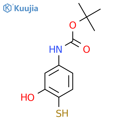 tert-butyl N-(3-hydroxy-4-sulfanylphenyl)carbamate structure