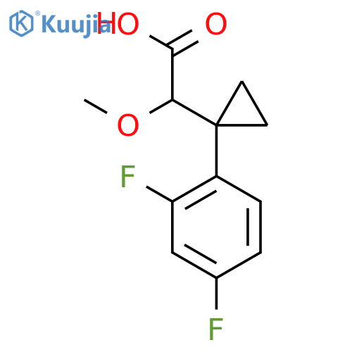 2-1-(2,4-difluorophenyl)cyclopropyl-2-methoxyacetic acid structure
