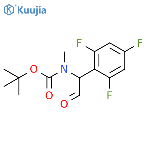 tert-butyl N-methyl-N-2-oxo-1-(2,4,6-trifluorophenyl)ethylcarbamate structure
