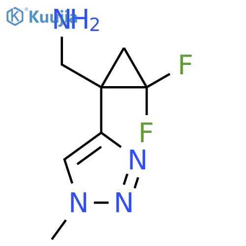 2,2-difluoro-1-(1-methyl-1H-1,2,3-triazol-4-yl)cyclopropylmethanamine structure