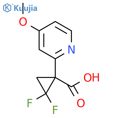 2,2-difluoro-1-(4-methoxypyridin-2-yl)cyclopropane-1-carboxylic acid structure