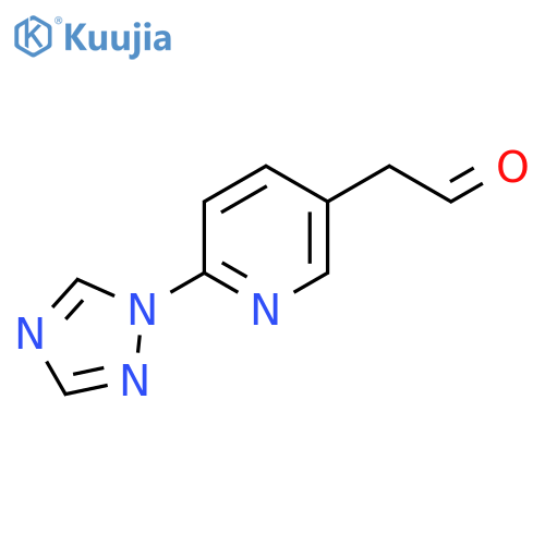 2-6-(1H-1,2,4-triazol-1-yl)pyridin-3-ylacetaldehyde structure