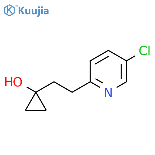 1-2-(5-chloropyridin-2-yl)ethylcyclopropan-1-ol structure