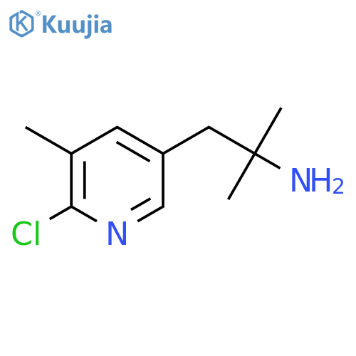 1-(6-chloro-5-methylpyridin-3-yl)-2-methylpropan-2-amine structure