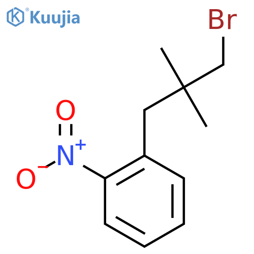 1-(3-bromo-2,2-dimethylpropyl)-2-nitrobenzene structure