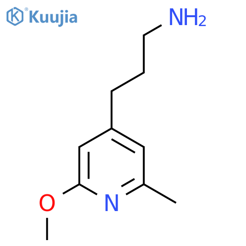 3-(2-methoxy-6-methylpyridin-4-yl)propan-1-amine structure